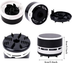 Desk Vacuum Cleaner Mini, Portable Desktop Vacuum, Mini Crumb Dust Desk Vacuum Cordless Sweeper for Home, Office,Cars,Pet Hairs,No Battery Included
