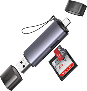 USB 3.0 Micro SD Card Reader 2 in 1 Memory Card Reader for MicroSD SDHC SDXC Compatible with PC Computer MacBook Laptop iPad iPhone 17 16 15 Pro/Pro Max